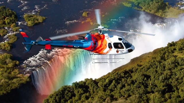 Soar over Victoria Falls in a helicopter (optional excursion)