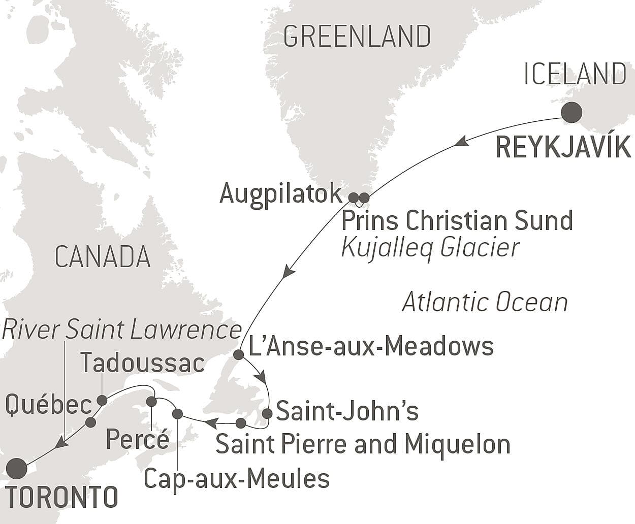Expedition from Greenland to Canada via Saint Pierre and Miquelon