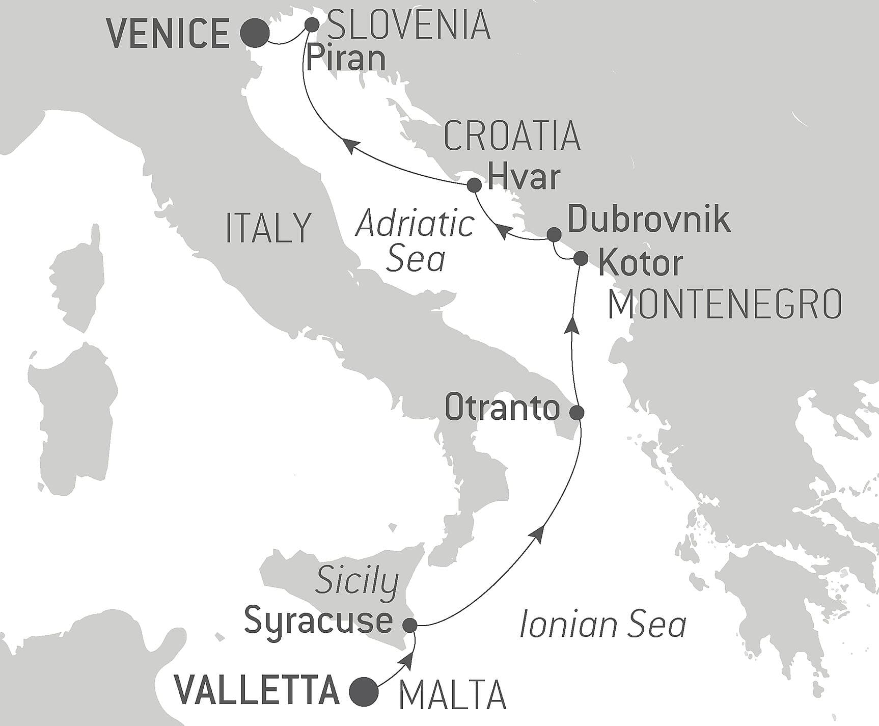 From Malta to the Adriatic coast