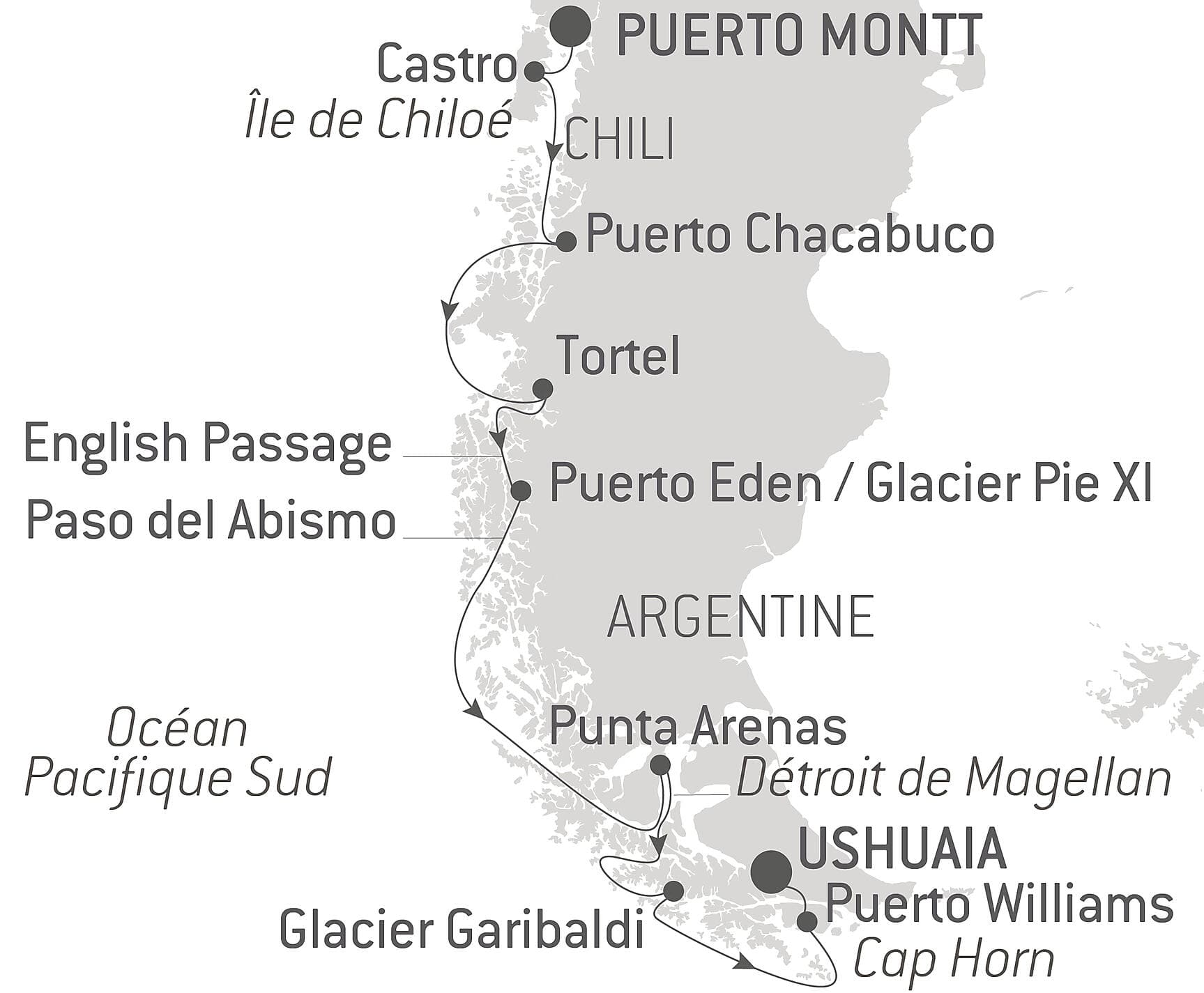 Les canaux chiliens Patagonie